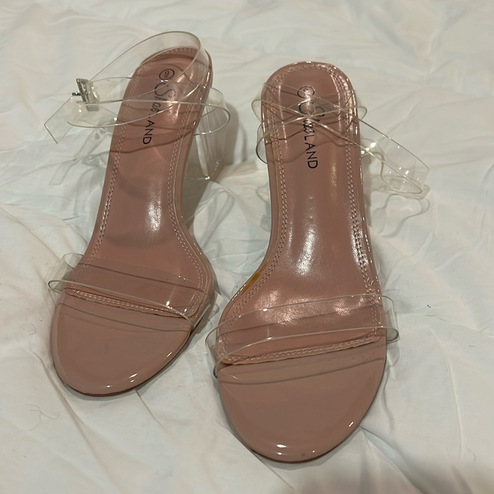 Clear sandals heels